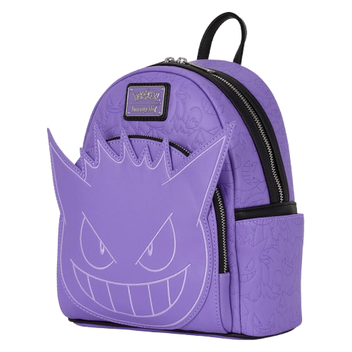 Mochila Loungefly Pokémon de Gengar con diseño en relieve, 26 cm de alto – edición oficial y coleccionista
