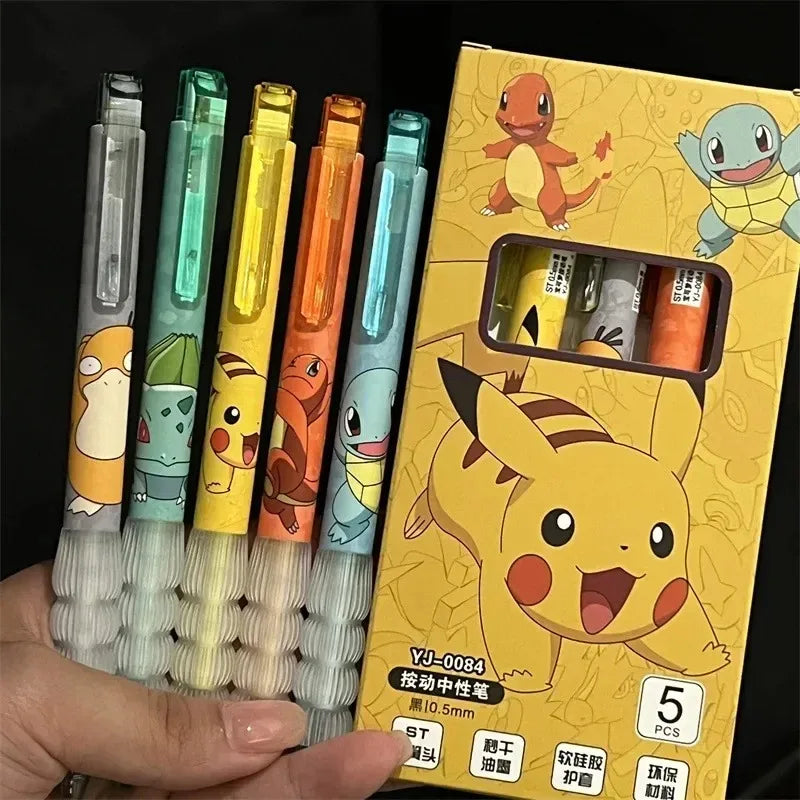 Set de 5 Bolígrafos Pokémon Gel 0.5 mm – ¡Colecciónalos Todos!”