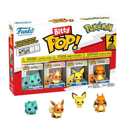 Pack 4 Figuras Bitty Pop! Pokémon