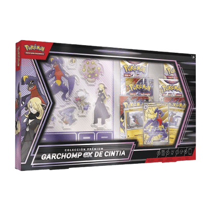 Blister de cartas Pokémon Juntos de Aventuras con Garchomp ex, carta gigante y entrenadora Cintia – en español