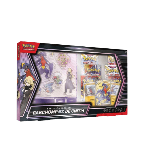 Blister de cartas Pokémon Juntos de Aventuras con Garchomp ex, carta gigante y entrenadora Cintia – en español
