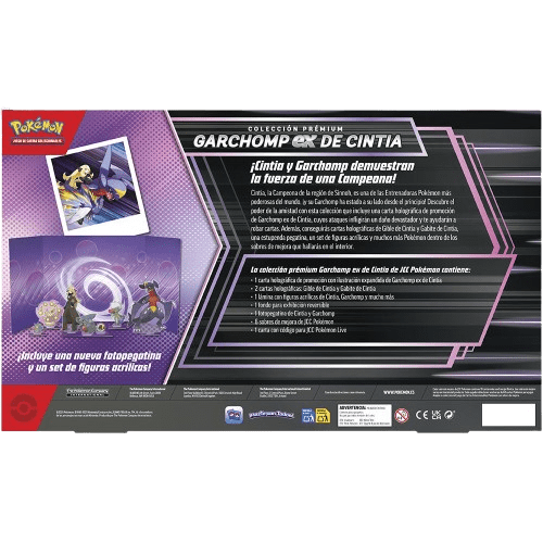 Blister de cartas Pokémon Juntos de Aventuras con Garchomp ex, carta gigante y entrenadora Cintia – en español