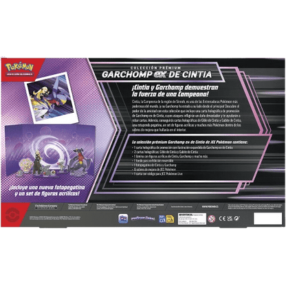 Blister de cartas Pokémon Juntos de Aventuras con Garchomp ex, carta gigante y entrenadora Cintia – en español