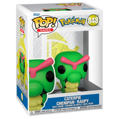 Figura Funko POP! Caterpie de Pokémon – vinilo coleccionable de 9 cm en caja ventana