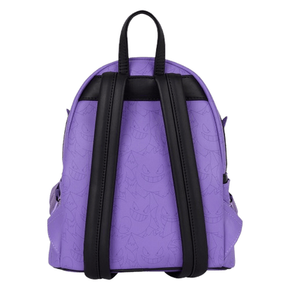 Mochila Loungefly Pokémon de Gengar con diseño en relieve, 26 cm de alto – edición oficial y coleccionista