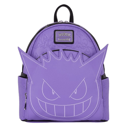 Mochila Loungefly Pokémon de Gengar con diseño en relieve, 26 cm de alto – edición oficial y coleccionista