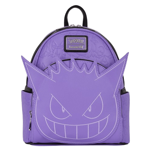 Mochila Loungefly Pokémon de Gengar con diseño en relieve, 26 cm de alto – edición oficial y coleccionista