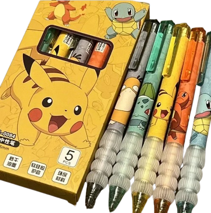 Set de 5 Bolígrafos Pokémon Gel 0.5 mm – ¡Colecciónalos Todos!”