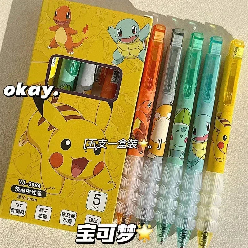 Set de 5 Bolígrafos Pokémon Gel 0.5 mm – ¡Colecciónalos Todos!”