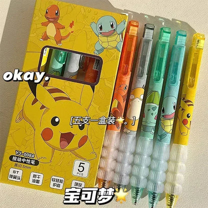 Set de 5 Bolígrafos Pokémon Gel 0.5 mm – ¡Colecciónalos Todos!”