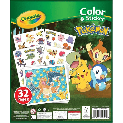 Libro colorear + Stickers Pokémon